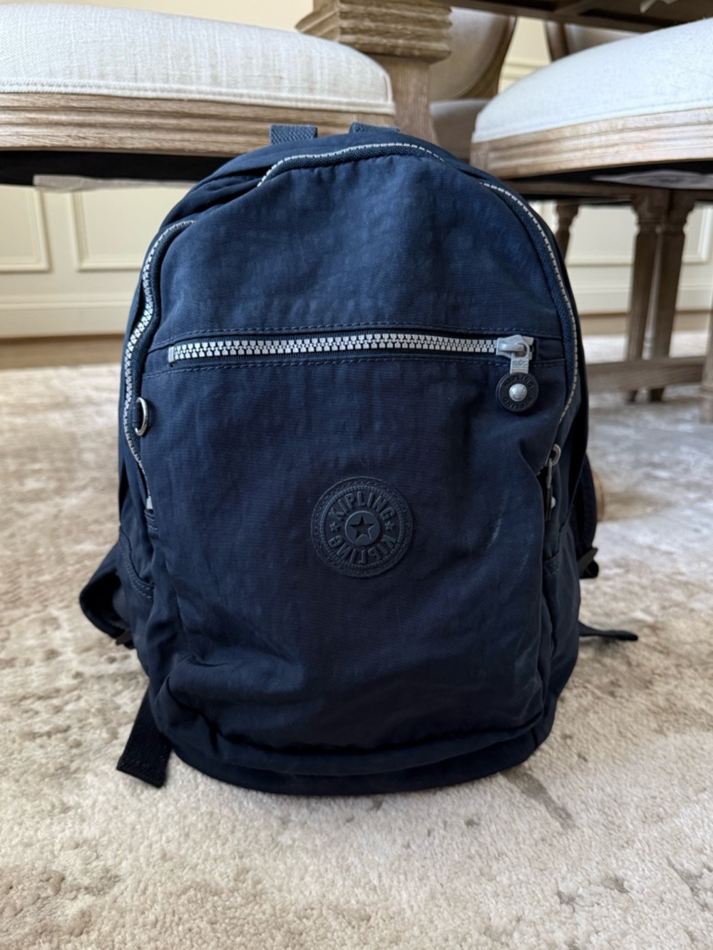 Kipling Navy Nylon Handbag